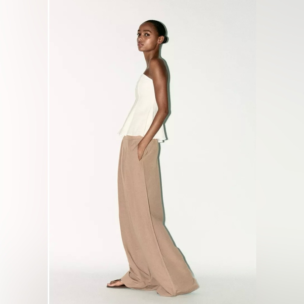 ZARA…. Strapless Linen Top - Picture 4 of 9